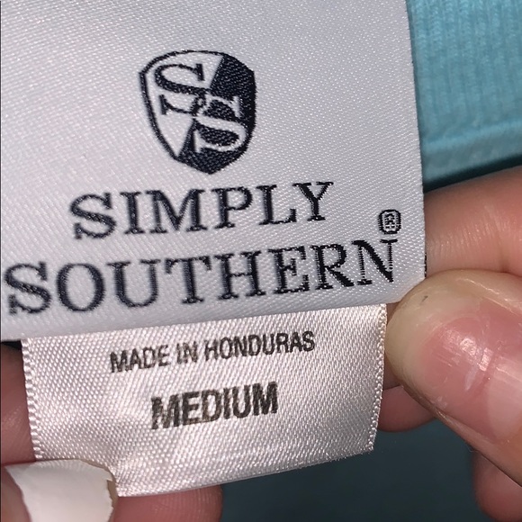 2 pack of Simply Southern shirts colors: blue,pink - Picture 3 of 8